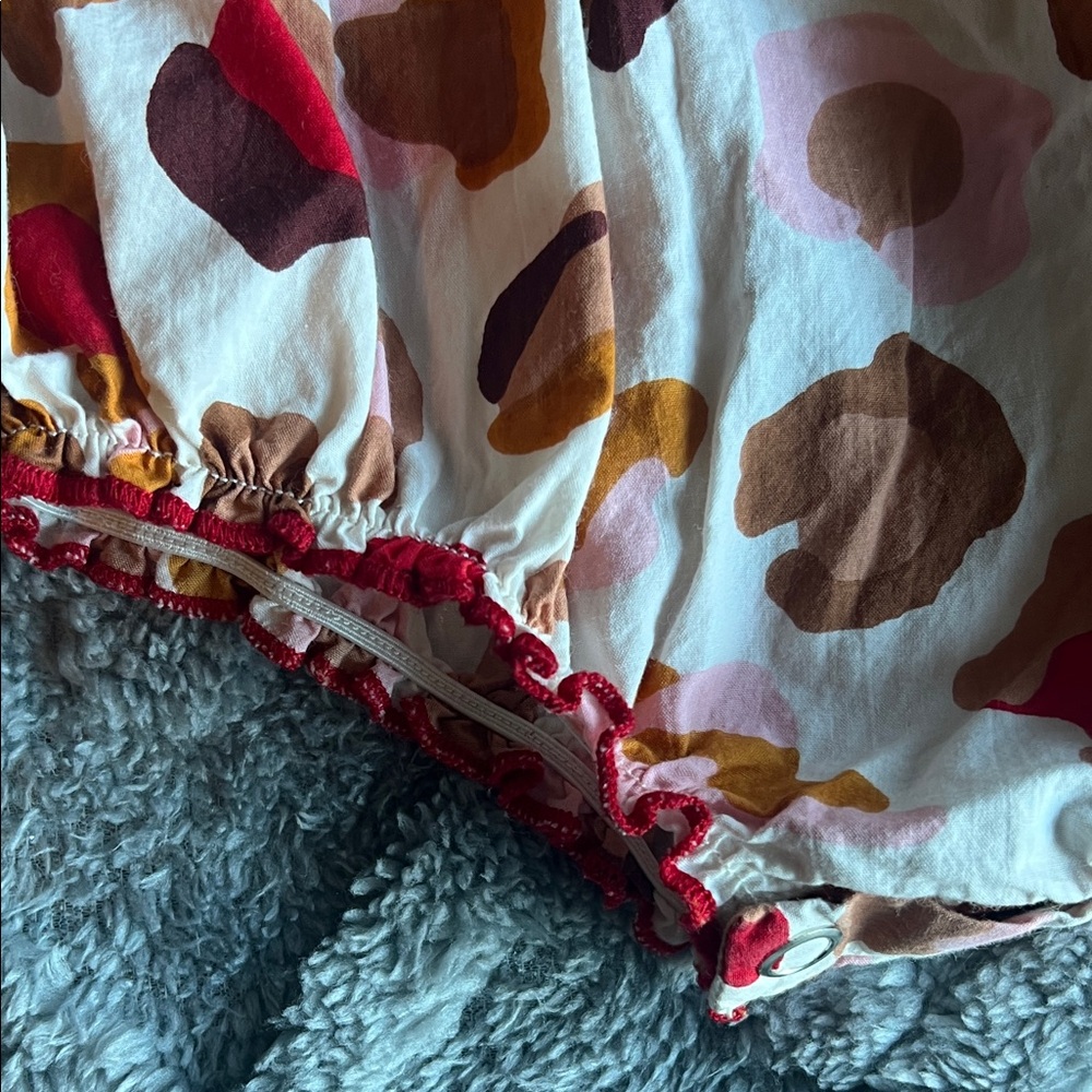 Pink chicken Colorful Baby Romper with Abstract Pattern - Picture 5 of 5